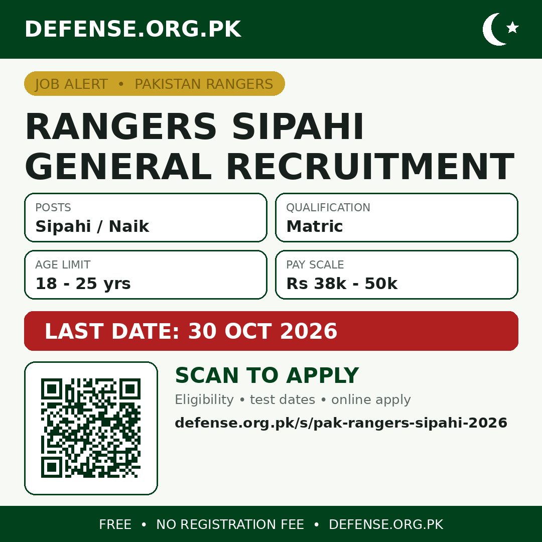 Rangers Sipahi General Recruitment